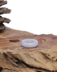 Baikalla Natural Icy Light Lavender & "Vixen" Purple Jadeite Jade Traditional Ring 