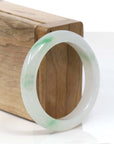 Baikalla Jewelry Jadeite Jade Bangle Bracelet High-end Natural Burmese Ice Green Jadeite Jade Bangle Bracelet (53 mm) 