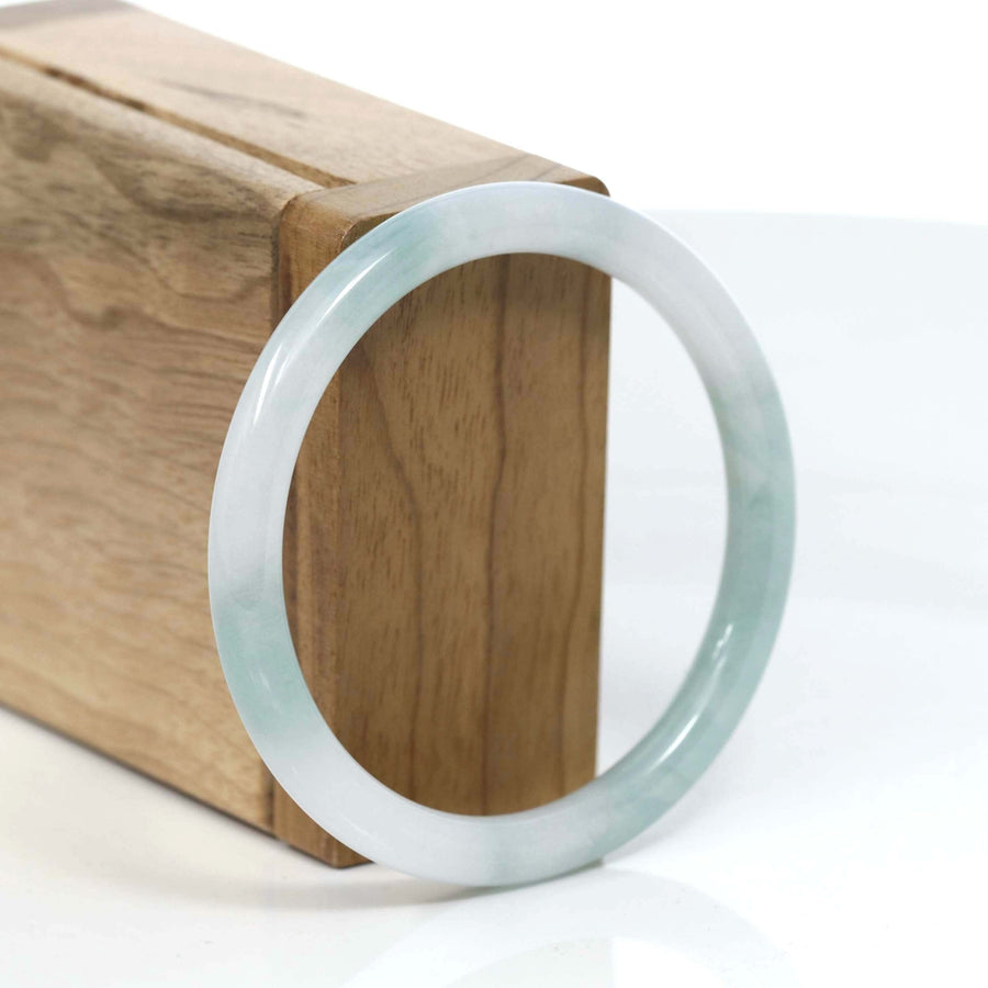 Baikalla Jewelry Jadeite Jade Bangle Bracelet Baikalla "Petite" Natural Burmese Blue-green Jadeite Jade Bangle Bracelet (53.9 mm) #T111