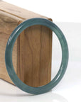 Baikalla Jewelry Jadeite Jade Bangle Bracelet Natural Guatemalan Blue Jadeite Jade Bangle Bracelet (58.96 mm) 