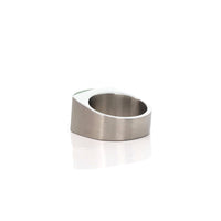 Baikalla Jewelry Jade Ring Copy of Baikalla™ "Signature Signet" Sterling Silver Real Green Nephrite Jade Classic Men's Ring