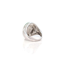 Baikalla Jewelry Jadeite Engagement Ring Copy of Baikalla 18k White Gold Natural Imperial Green Jadeite Jade Men's Ring