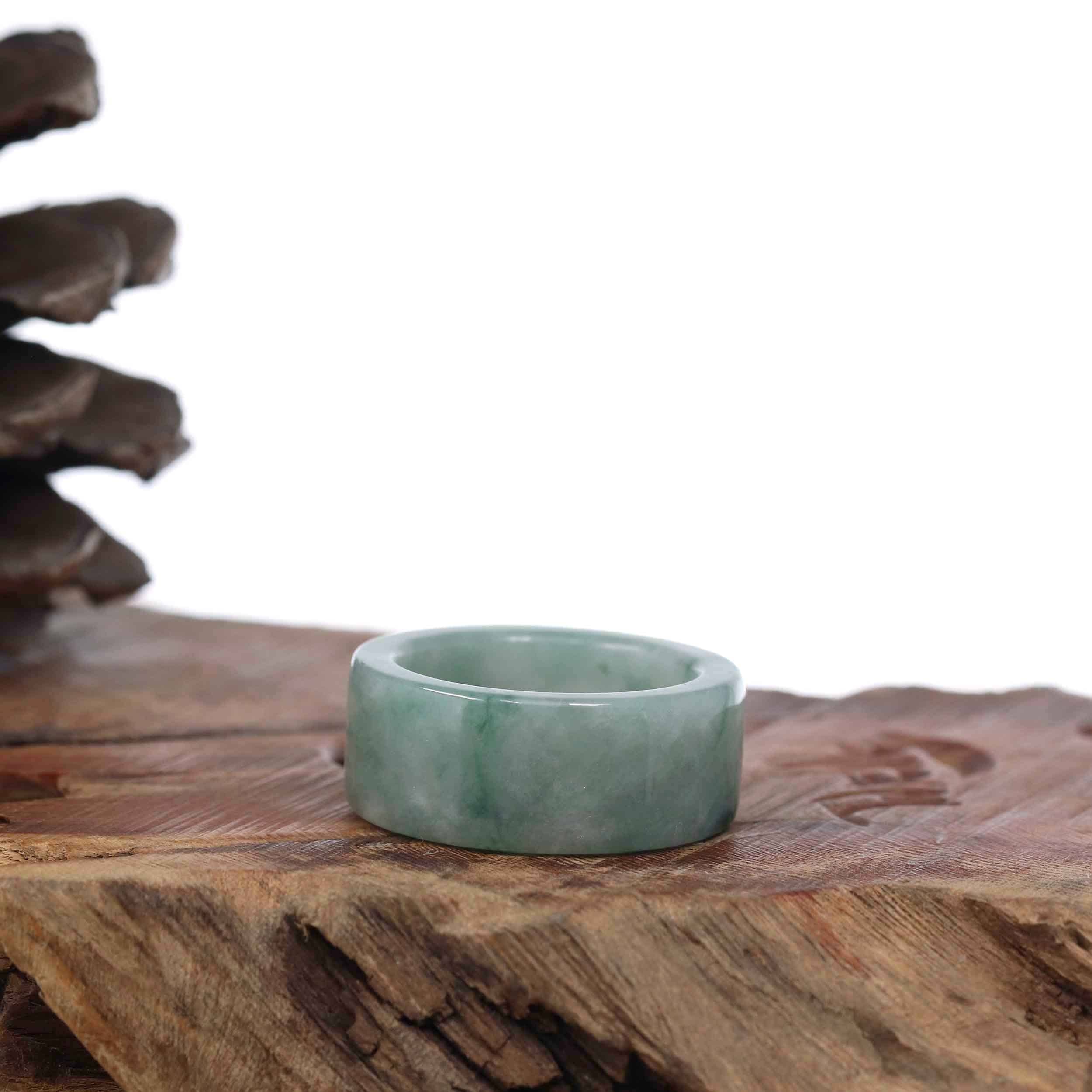 ★Wai Kei★ Santa and Maltese Slay Man to Man Green YKBC04TS Baikalla Genuine Burmese Blue-green Jadeite Jade Men's Band
