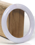 Baikalla "Traditional Full Round" Light Lavender Jadeite Jade Bangle Bracelet (59.7mm) 