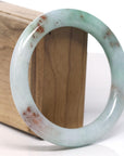 Baikalla Natural Green & SaJin "Gold Dust" Jadeite Jade Bangle Bracelet (60.7mm) 