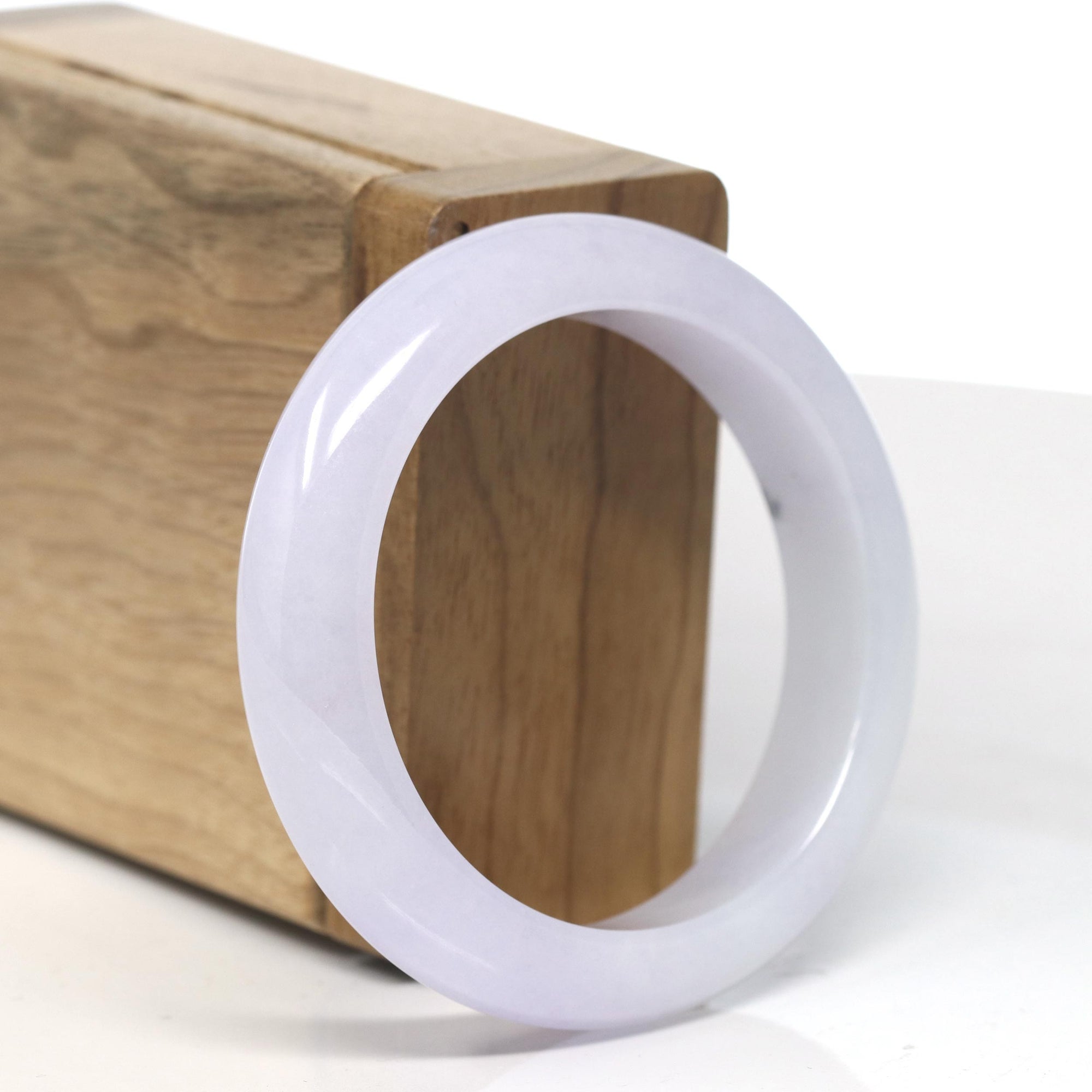 Baikalla Icy Lavender Jadeite Jade Bangle Bracelet (51.9mm) 