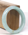 Baikalla Light Icy Green Jadeite Jade Bangle Bracelet (56.2mm) 