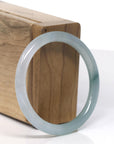 Baikalla Icy Blue-Green Jadeite Jade Petite Full Round Bangle Bracelet (53.3mm) 