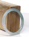 Baikalla Icy Blue-Green Jadeite Jade Petite Full Round Bangle Bracelet (53.3mm) 