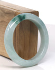 Baikalla Light Icy Rich Green Flower Jadeite Jade Bangle Bracelet (53.6mm) 