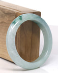 Baikalla Light Icy Rich Green Flower Jadeite Jade Bangle Bracelet (53.6mm) 