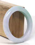 Baikalla Lavender with Vibrant Green Jadeite Jade Bangle Bracelet (55.7mm) 