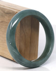 Baikalla Deep Oil-Green Jade Bangle Bracelet (59.7mm) 