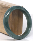 Baikalla Deep Oil-Green Jade Bangle Bracelet (59.7mm) 