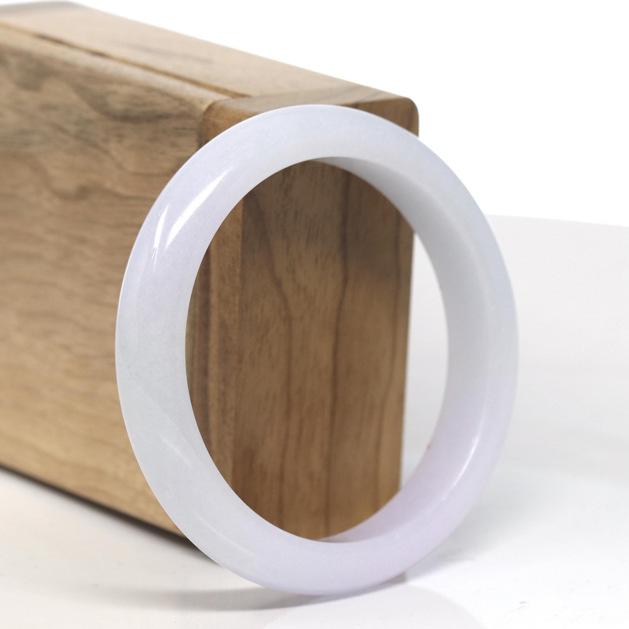 Baikalla Light Lavender Jadeite Jade Bangle Bracelet (55.6mm) 