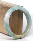 Baikalla Blue-Green & Yellow Jadeite Jade Bangle Bracelet (57.4mm) 