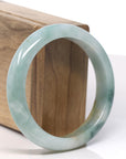 Baikalla Blue-Green & Yellow Jadeite Jade Bangle Bracelet (57.4mm) 