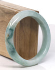 Baikalla Blue-Green & Yellow Jadeite Jade Bangle Bracelet (57.4mm) 