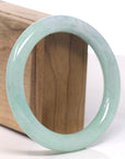 Baikalla Natural Burmese Green Jadeite Jade Bangle Bracelet (59mm) 