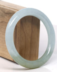 Baikalla Icy Oil Green / Hazel Jadeite Jade Bangle Bracelet (55.7mm) 