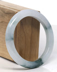 Baikalla Icy Blue-Green Jadeite Jade Bangle Bracelet (57.7mm) 