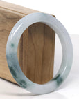 Baikalla Icy Blue-Green Jadeite Jade Bangle Bracelet (57.7mm) 