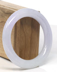 Baikalla Icy Lavender Jadeite Jade Bangle Bracelet (54.5mm) 