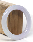Baikalla Icy Lavender Jadeite Jade Bangle Bracelet (54.5mm) 