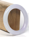 Baikalla Icy Lavender Jadeite Jade Bangle Bracelet (54.5mm) 