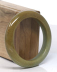 Baikalla Yellow-Green Jadeite Jade Bangle Bracelet (54.8mm) 