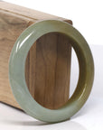 Baikalla Yellow-Green Jadeite Jade Bangle Bracelet (54.8mm) 
