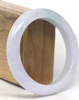 Baikalla Icy Light Lavender & Green Jadeite Jade Bangle Bracelet (61mm) 