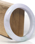 Baikalla Icy Light Lavender & Green Jadeite Jade Bangle Bracelet (61mm) 