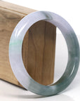 Baikalla Light Icy Lavender & Forest Green Jade Bangle Bracelet (60.2mm) 