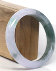 Baikalla Light Icy Lavender & Forest Green Jade Bangle Bracelet (60.2mm) 