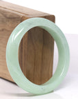 Baikalla Light Green-Apple Jadeite Jade Bangle Bracelet (54.7mm) 