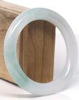 Baikalla Icy Green Jadeite Jade Bangle Bracelet (58.2mm) 