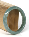 Baikalla Jewelry Jadeite Jade Bangle Bracelet Natural Burmese Icy Oil Green Jadeite Jade Bangle Bracelet (58.86mm) 