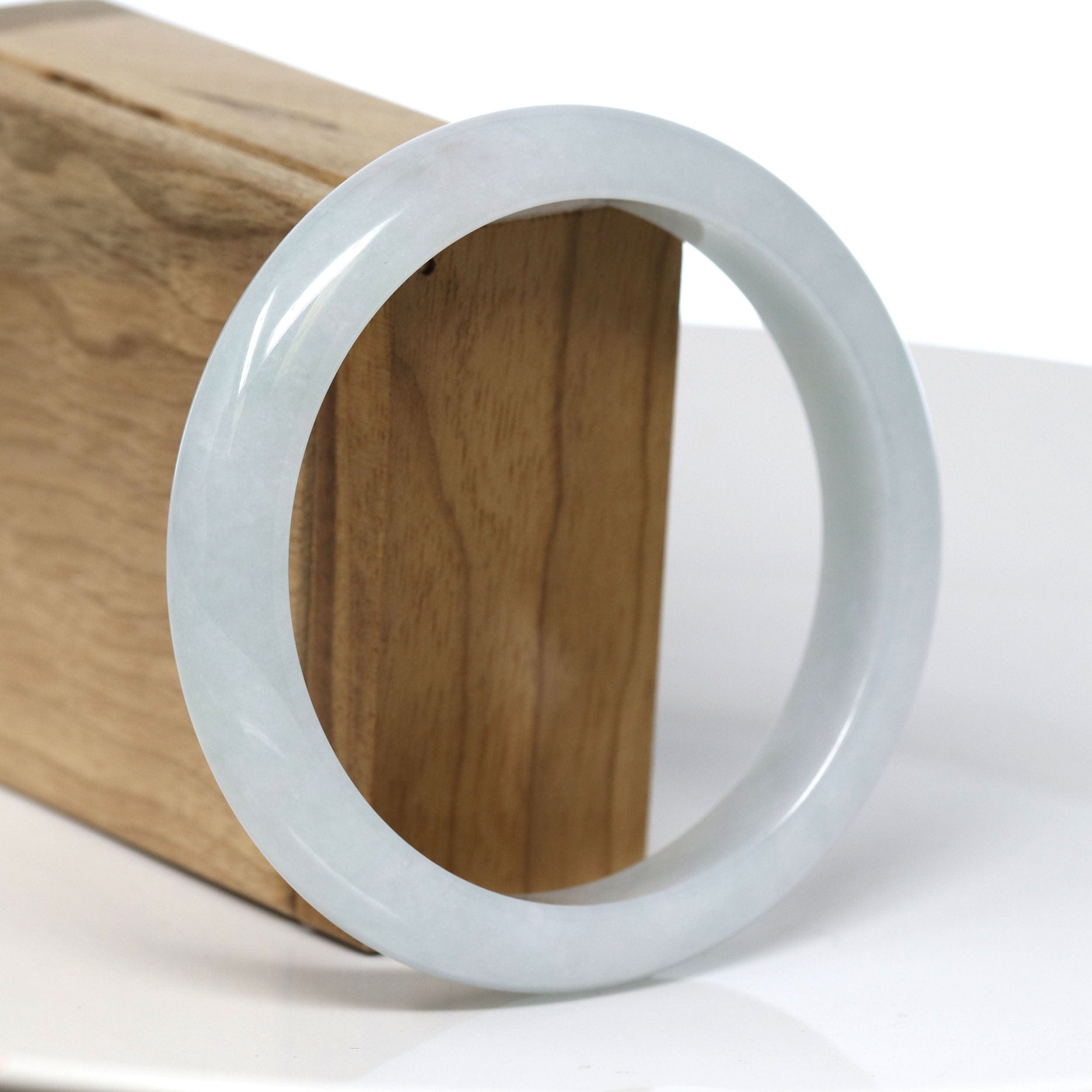Baikalla Jewelry Jadeite Jade Bangle Bracelet Baikalla Natural Burmese Green Jadeite Jade Bangle Bracelet (62.62mm) 