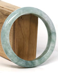 Baikalla Jewelry Jadeite Jade Bangle Bracelet Baikalla "Half Round" Green Jadeite Jade Bangle Bracelet (62.61 mm) 