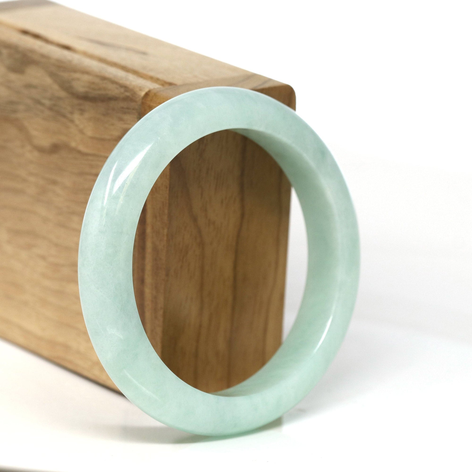 Baikalla Jewelry Jadeite Jade Bangle Bracelet Baikalla Natural Burmese Apple Green Jadeite Jade Bangle Bracelet (54.57mm) #T302