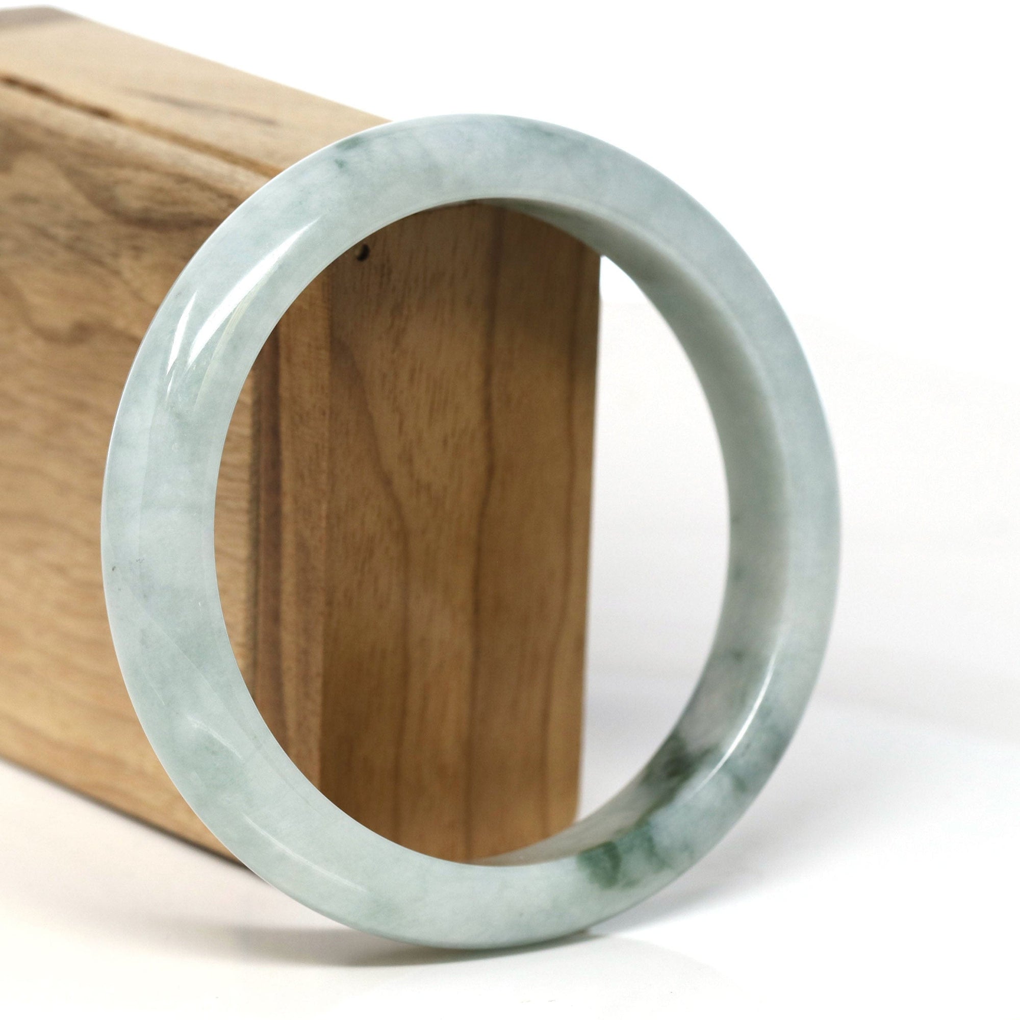 Baikalla Jewelry Jadeite Jade Bangle Bracelet Baikalla Blue Green Burmese Jadeite Jade Bangle Bracelet (62.50mm) #T307