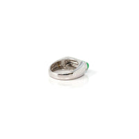 Baikalla Jewelry Jadeite Engagement Ring Copy of Baikalla 18k White 2 Tone Gold Natural Imperial Green Jadeite Jade Men's Ring