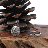 Baikalla Jewelry Jadeite Engagement Ring Copy of Baikalla "Hulu" 18k White Gold Natural Ice Jadeite Jade Pendant W/ Diamonds 2 in 1