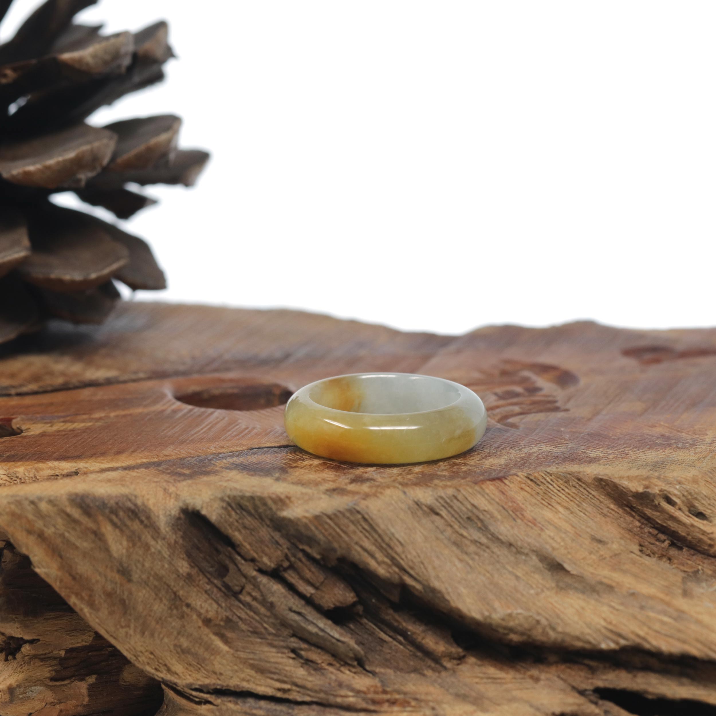Baikalla Icy White & Yellow-Orange Burmese Jadeite Jade