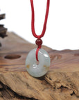 Baikalla "Ping An Kou" (Lucky Button) Icy Green W/ Sajin Burmese Jadeite Jade Necklace