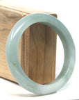 Baikalla Oil-Green "Half-Round" Jadeite Jade Bangle Bracelet (57.3mm) 