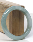 Baikalla Oil-Green "Half-Round" Jadeite Jade Bangle Bracelet (57.3mm) 