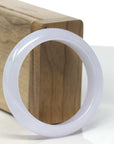 Baikalla Lavender "Half-Round" Jadeite Jade Bangle Bracelet (53mm) 