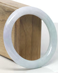 Baikalla Light Green & Lavender "Traditional Full-Round" Jadeite Jade Bangle Bracelet (57.2mm) 